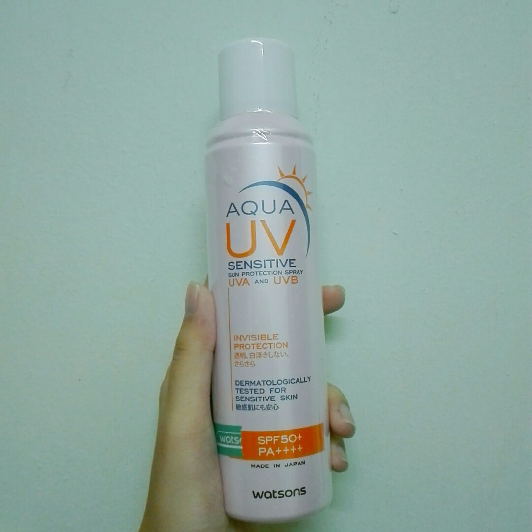 Free Pos Aqua Uv Sun Protection Spray Sunshield Sunscreen Health Beauty Skin Bath Body On Carousell