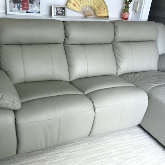 As good as new leather Sofa Set, Furniture & Home Living, Furniture