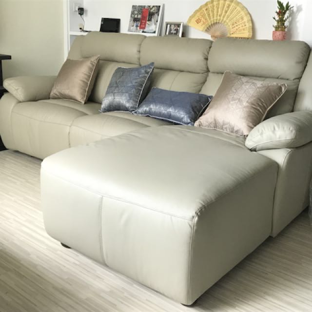 As good as new leather Sofa Set, Furniture & Home Living, Furniture