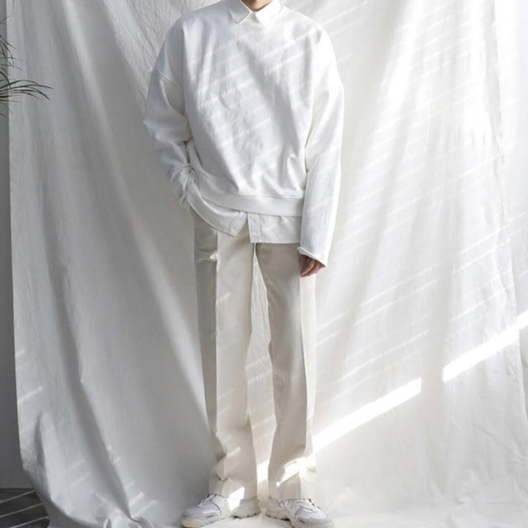 Asclo Clothing Korean Cream Pants Men S Fashion Clothes Bottoms