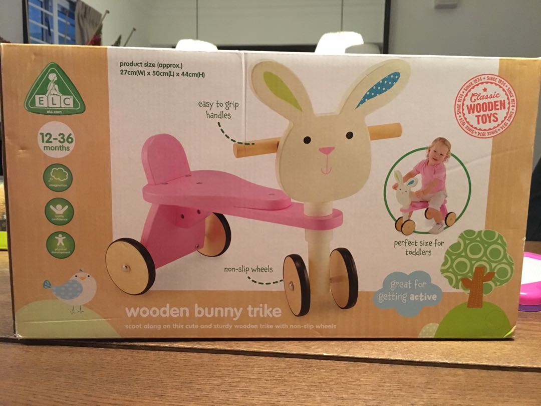 elc wooden bunny trike