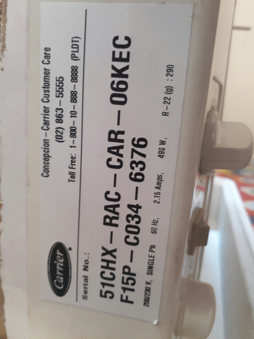 Carrier Aircon 0.5 HP w/ timer, TV & Home Appliances, Kitchen