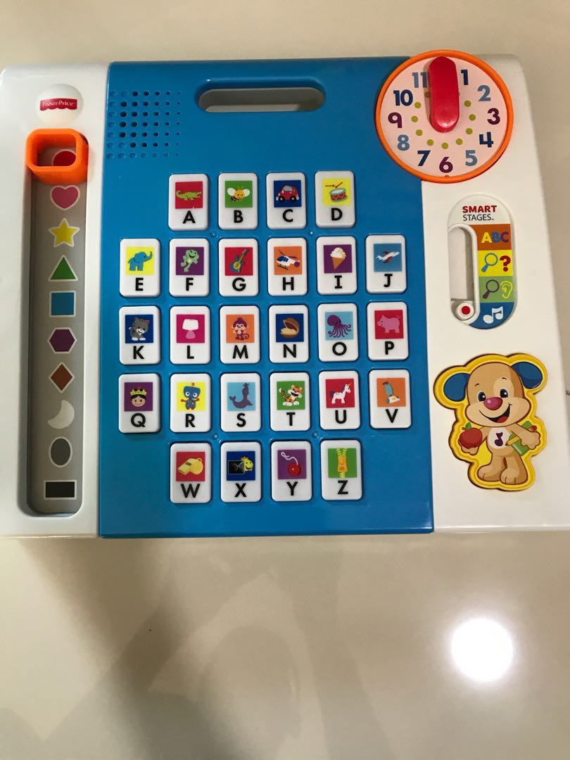 fisher price laugh and learn puppy's a to z smart pad