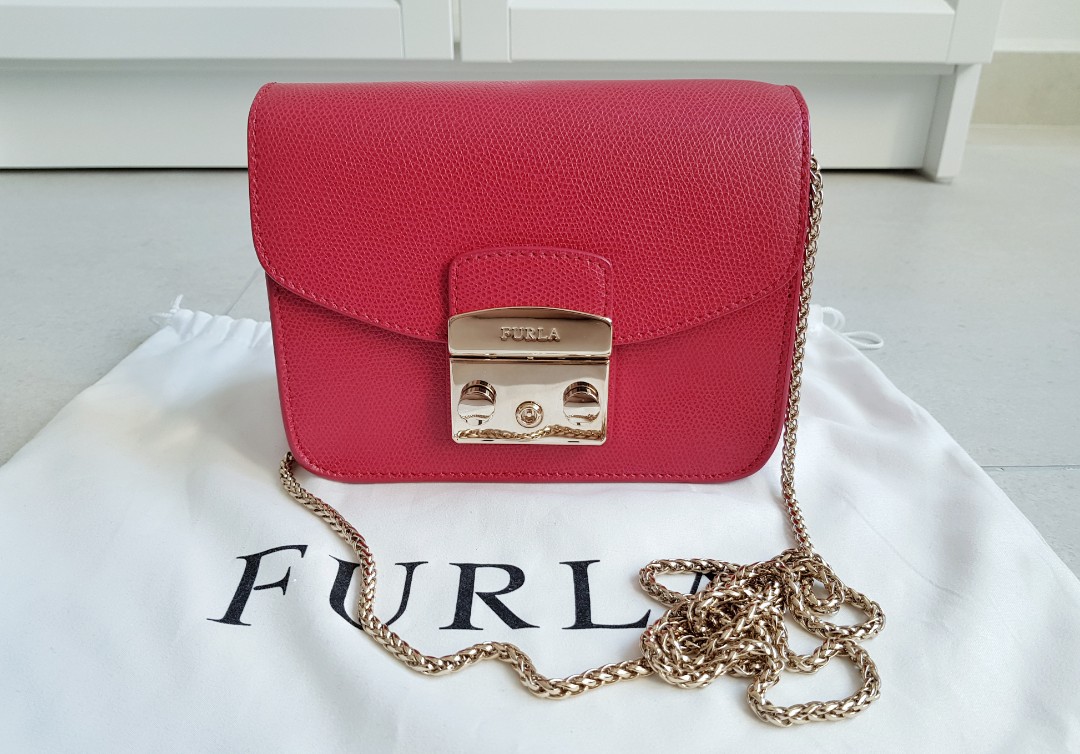 Furla metropolis mini crossbody ruby sale