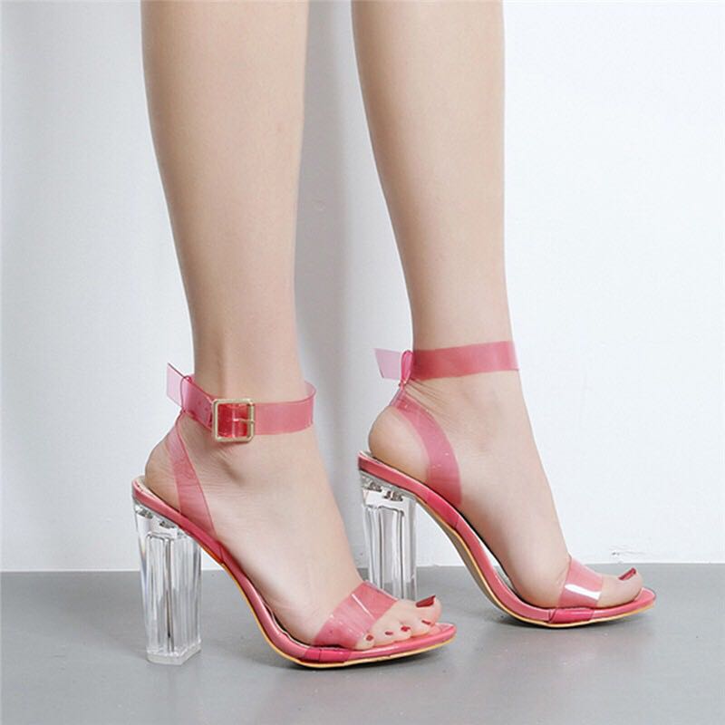 Heels Kaca Transparan Fesyen Wanita Sepatu Di Carousell
