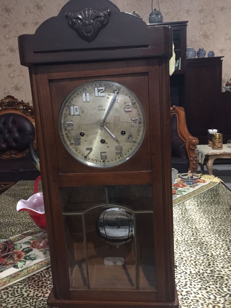 Jam dinding lonceng jaman dulu, Antiques, Watches & Jewelry on Carousell