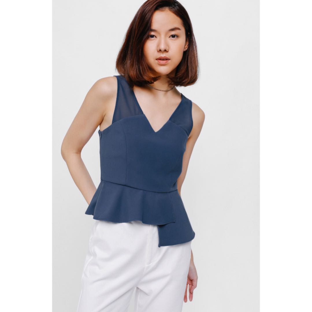 asymmetrical peplum top
