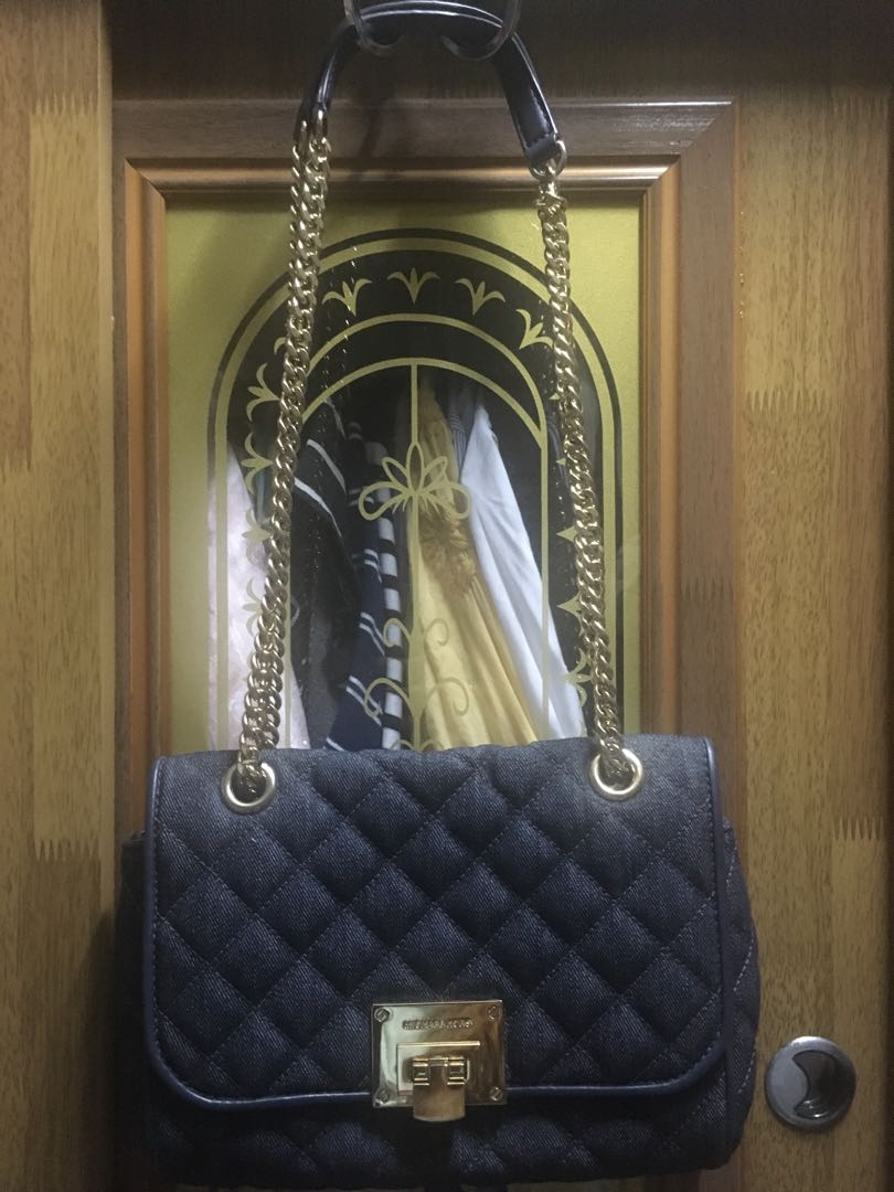 Michael Kors Denim Bag, Women's Fashion, Bags & Wallets, Purses & Pouches  on Carousell