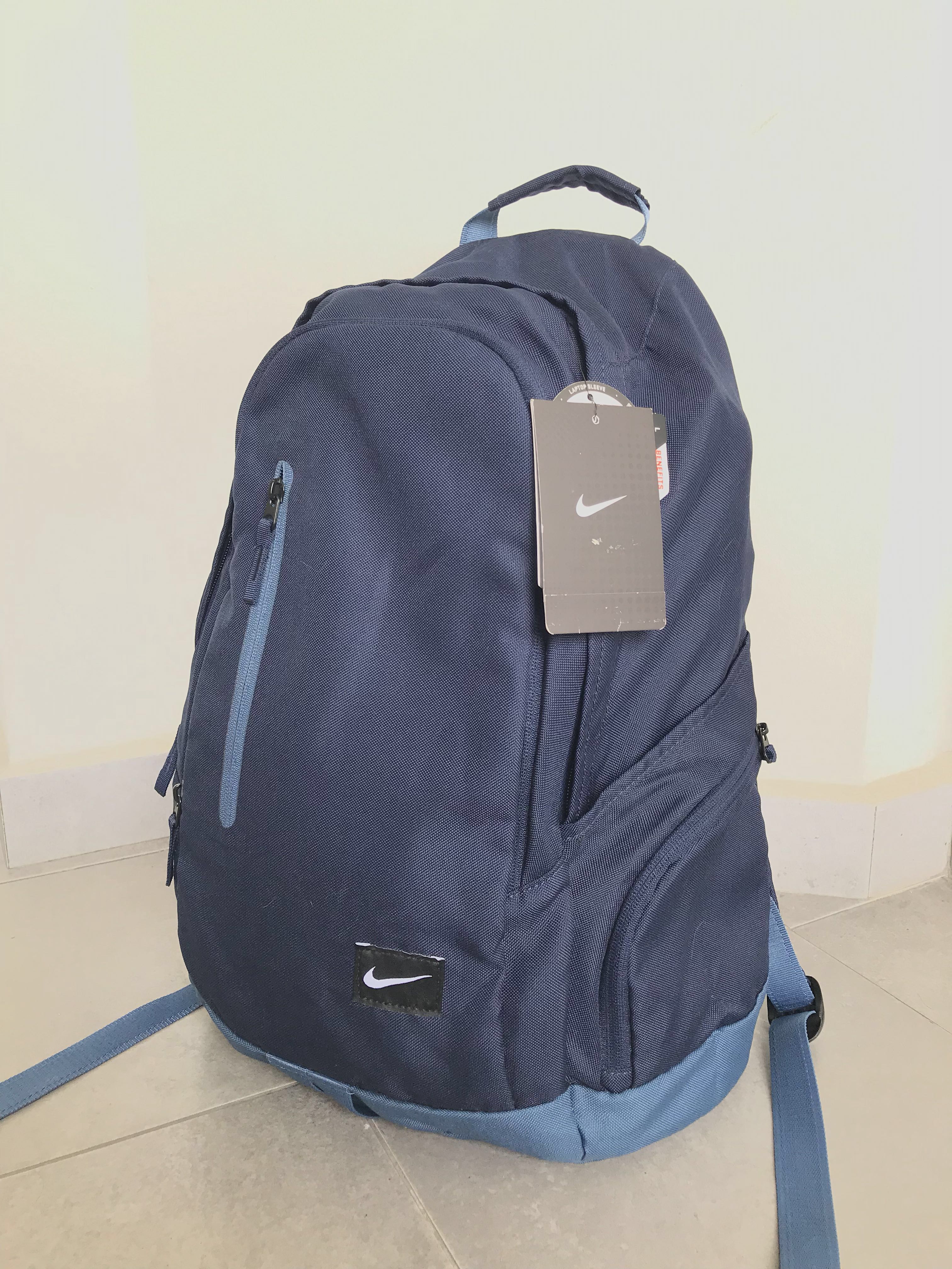 Nike Navy Blue Backpack, Men's Fashion 