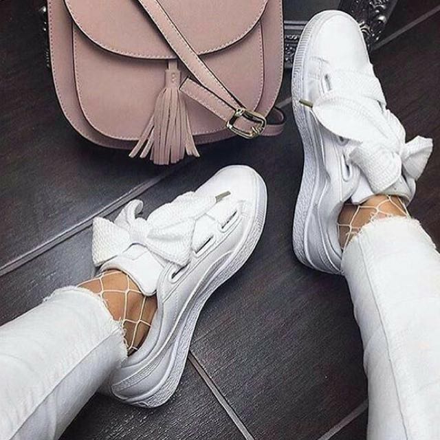 puma heart white