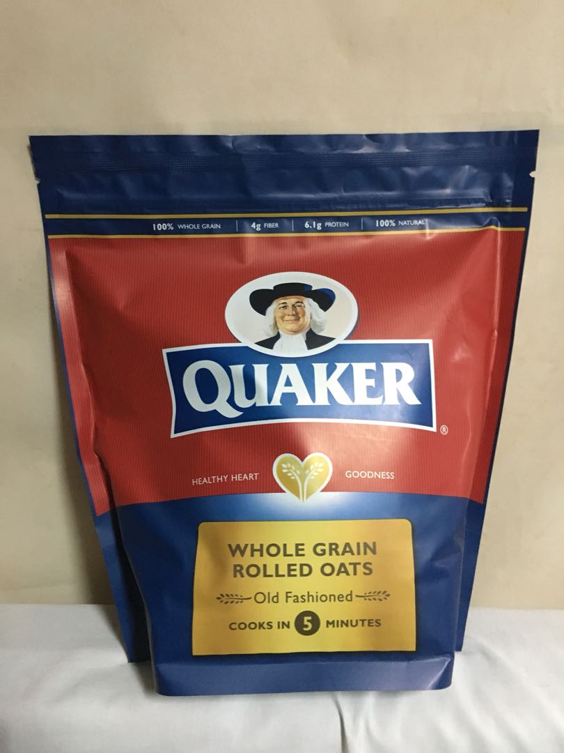 Quaker Whole Grain Rolled Oats Old Fashioned 1 2kg Food Drinks On Carousell
