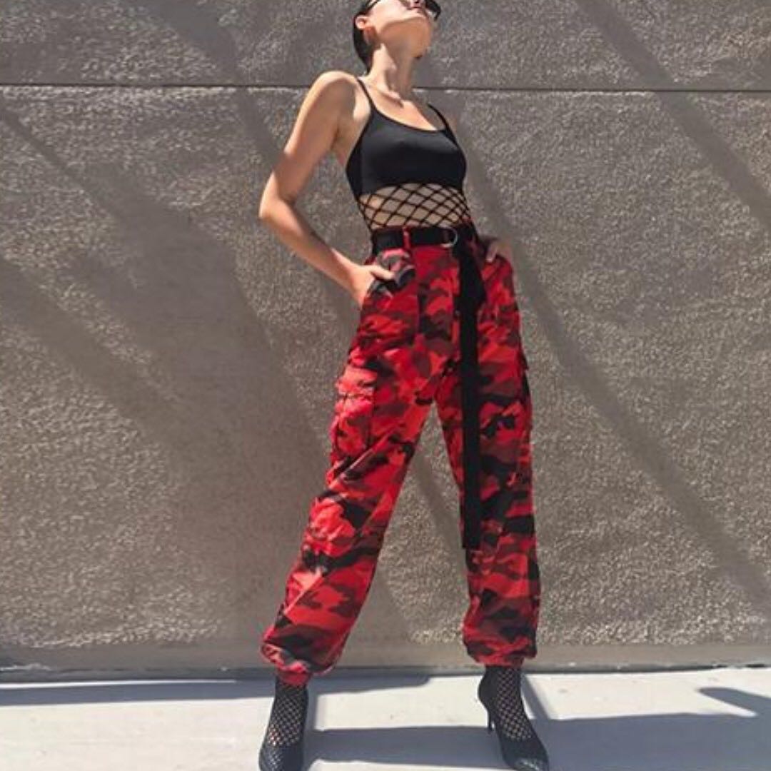 Red camo joggers outlet