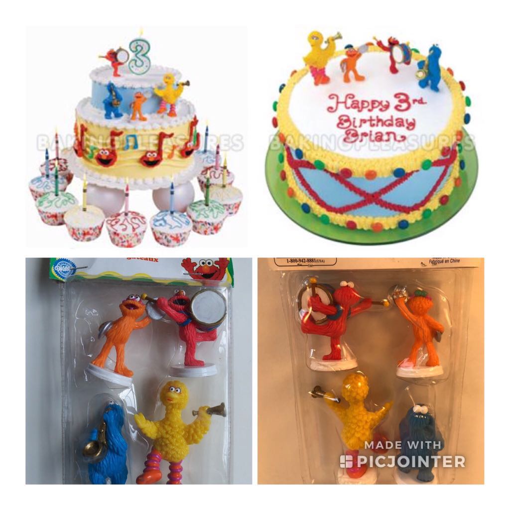 Sesame Street Cake Toppers Elmo Big Bird Cookie Monster Design