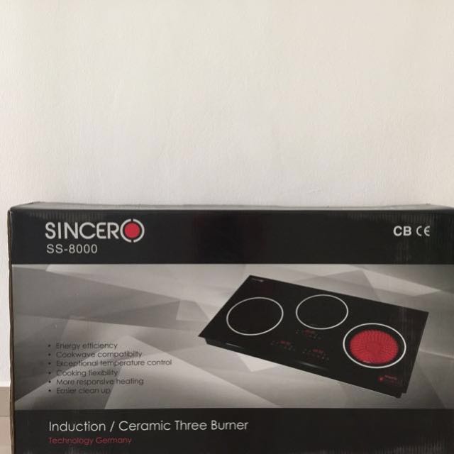 sincero induction cooker size