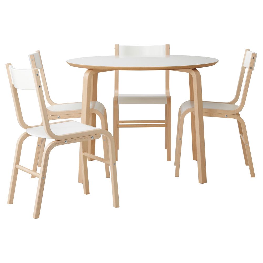 Skoghall Ikea Round Dining Table With 4, Round Kitchen Table And 4 Chairs Ikea