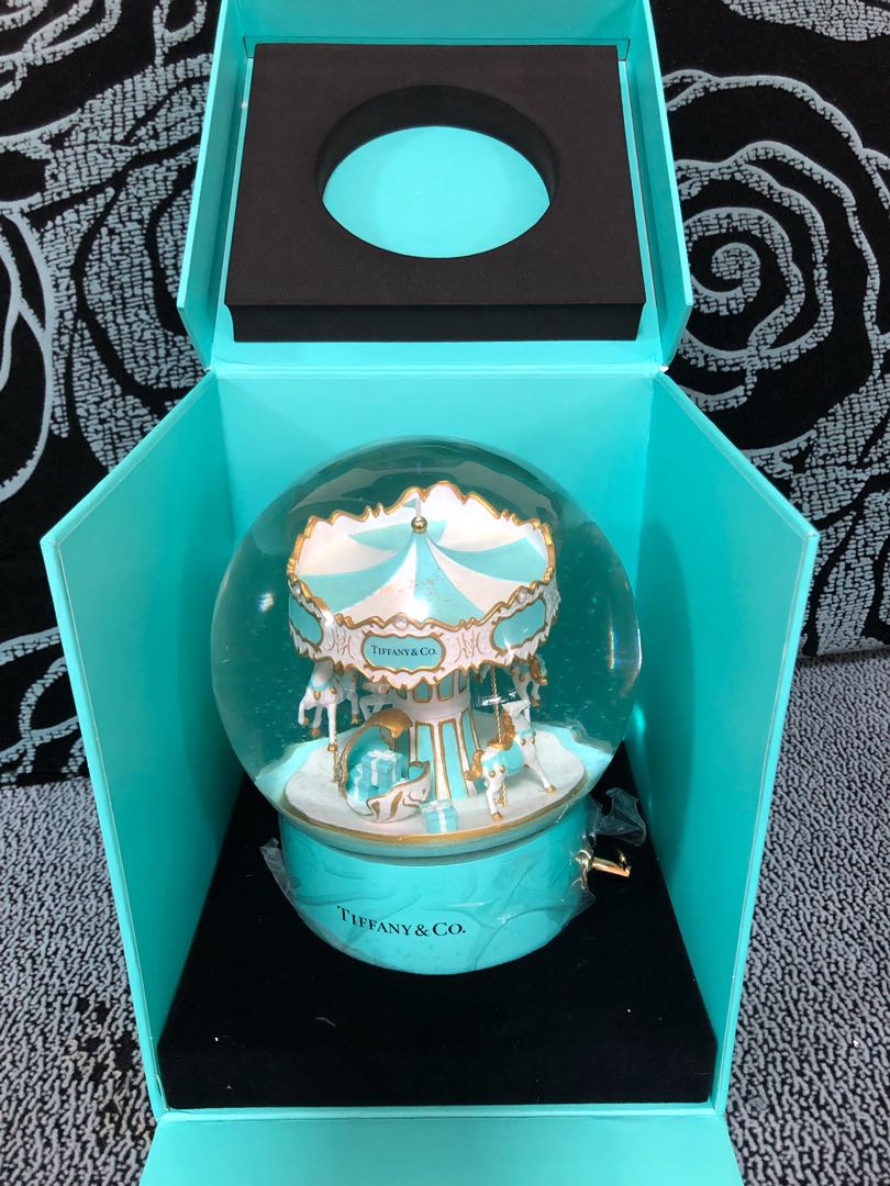 TIFFANY AND CO Musical Carousell Snow Globe, Luxury, Accessories on