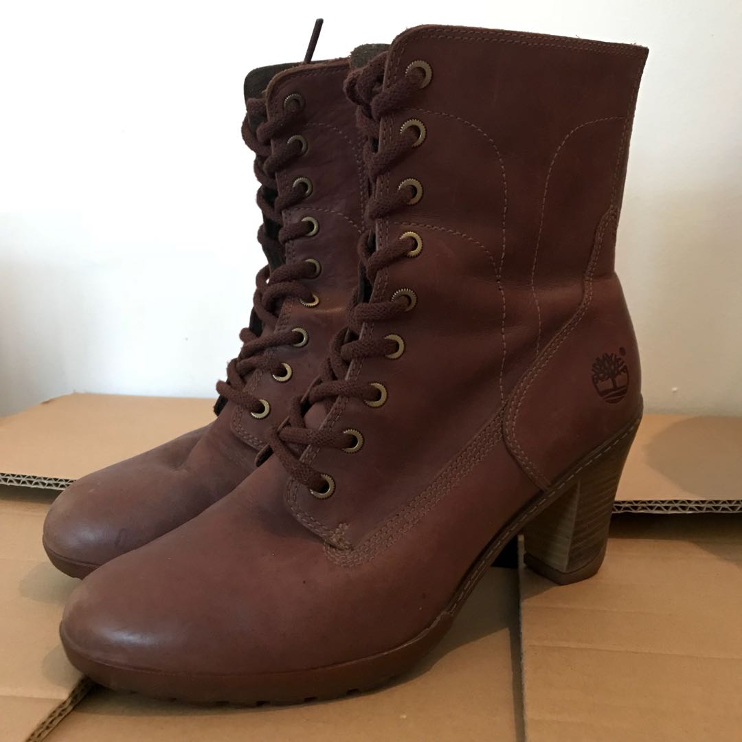 timberland high heel boots