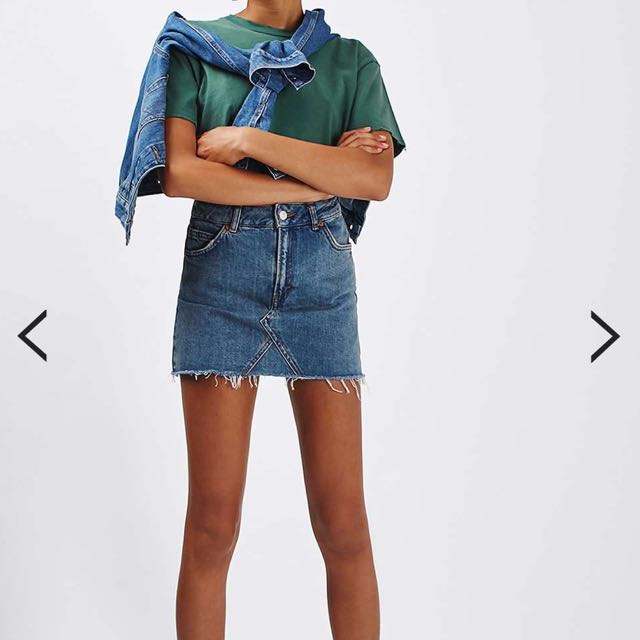 High waisted denim skirt topshop clearance