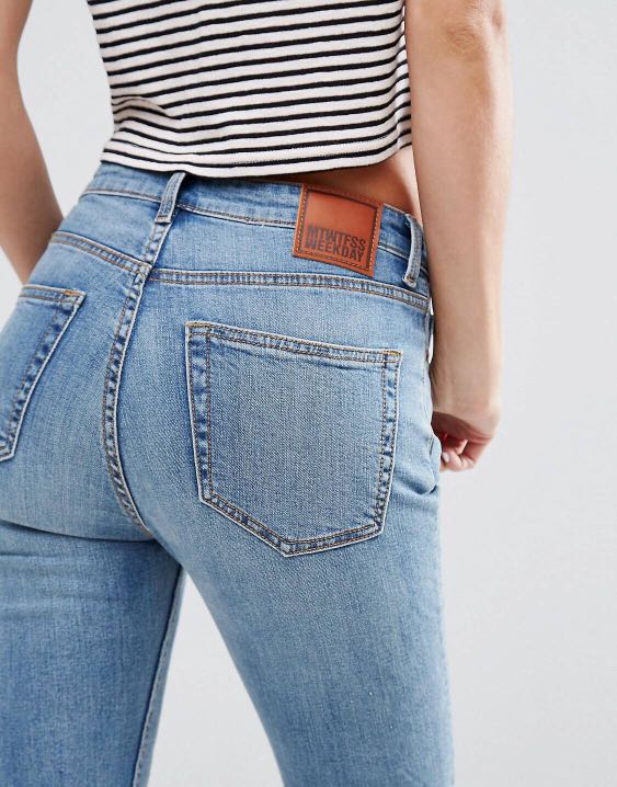 weekday thursday high waist skinny jeans