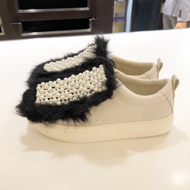 zara fur sneakers