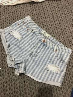 Baby blue short shorts
