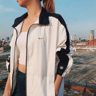 Nike White Navy Windbreaker