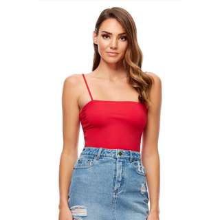 Kookai Blair Bodysuit in Red