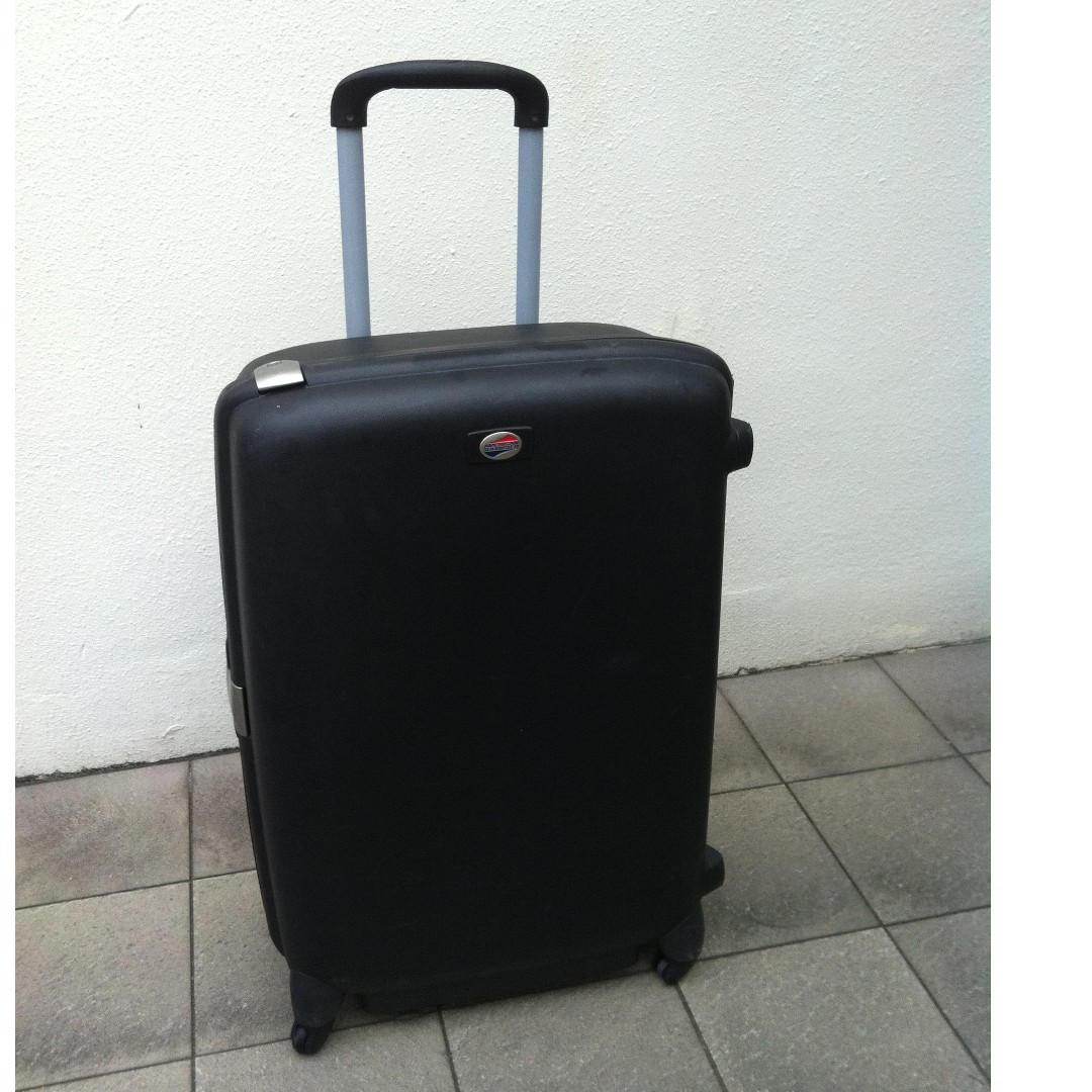 american tourister plastic suitcase