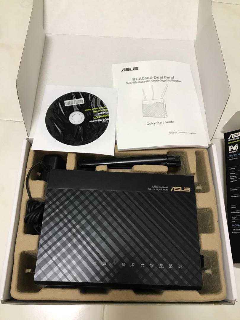 Asus Rt Ac68u Dual Band Gigabit Router Electronics Others On Carousell