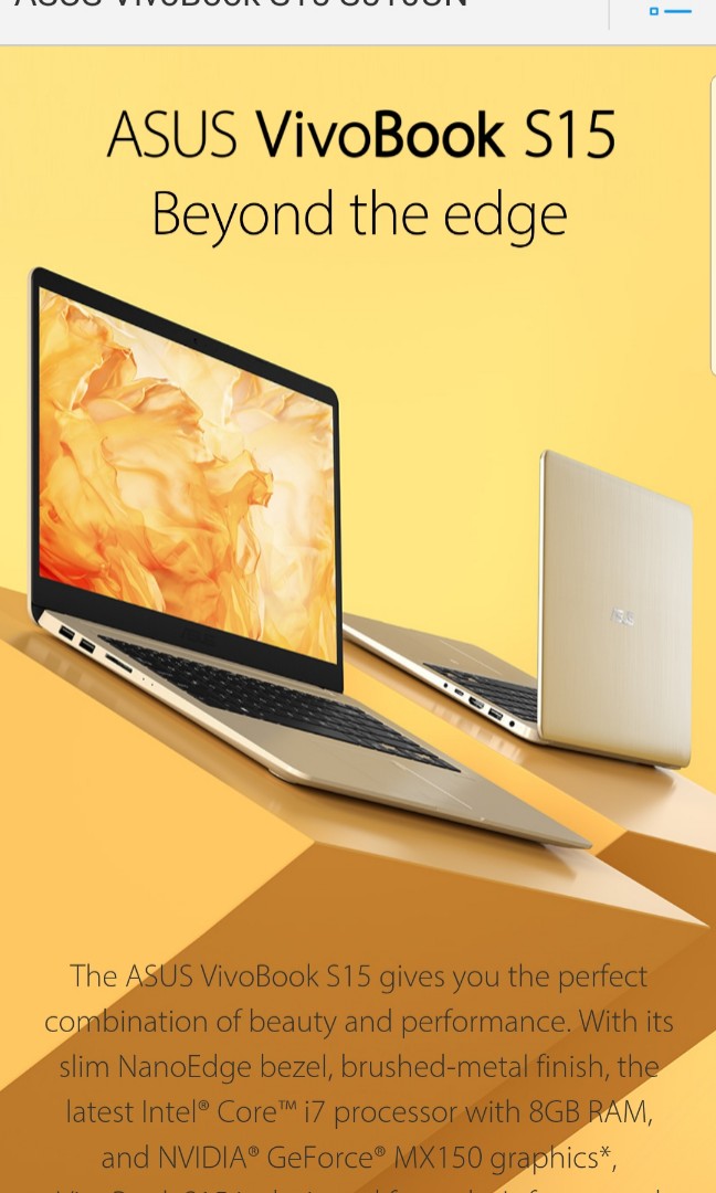 Asus Vivobook S510 Electronics Computers Laptops On Carousell