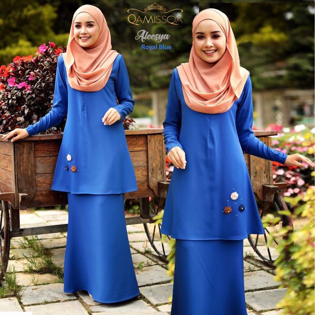 Royal blue 2025 baju kurung 2018