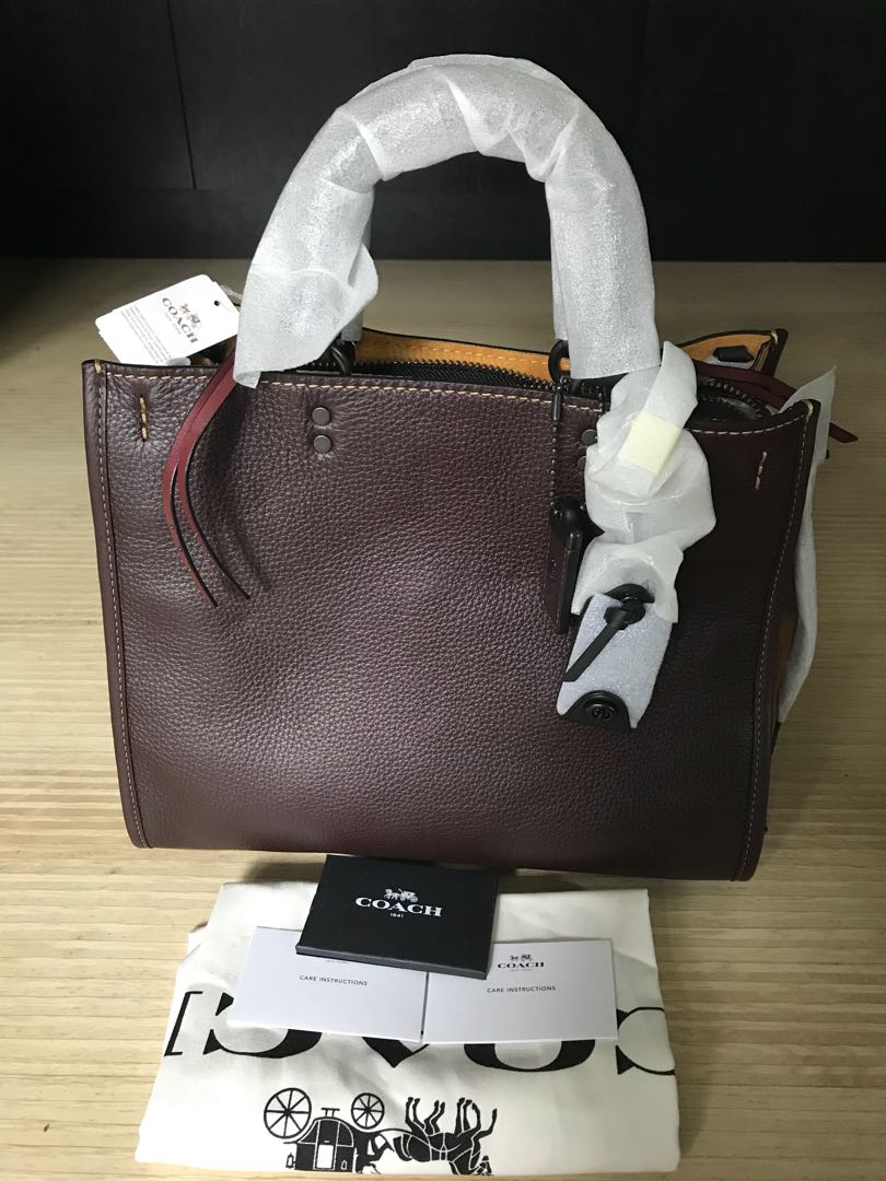 Coach rogue with whipstitch handle hot sale