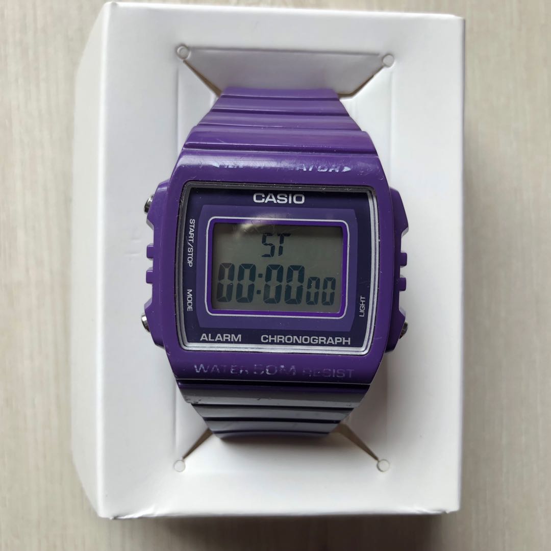casio purple digital watch