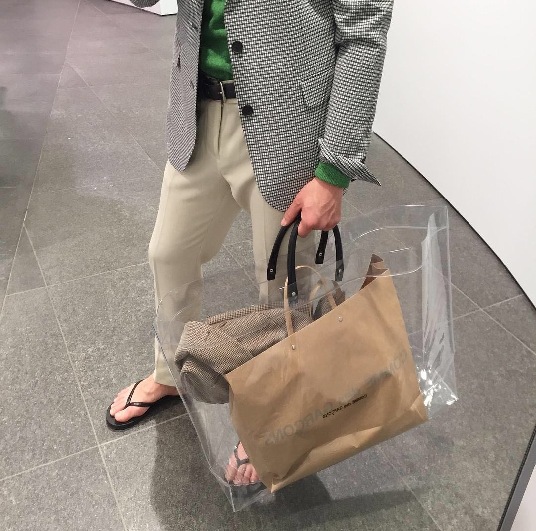 Clear cheap cdg bag