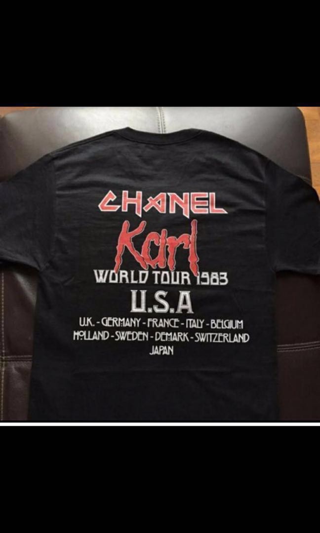 Chanel Bleached Karl Lagerfeld Iron Lager, Women's Fashion, Tops, Other  Tops on Carousell