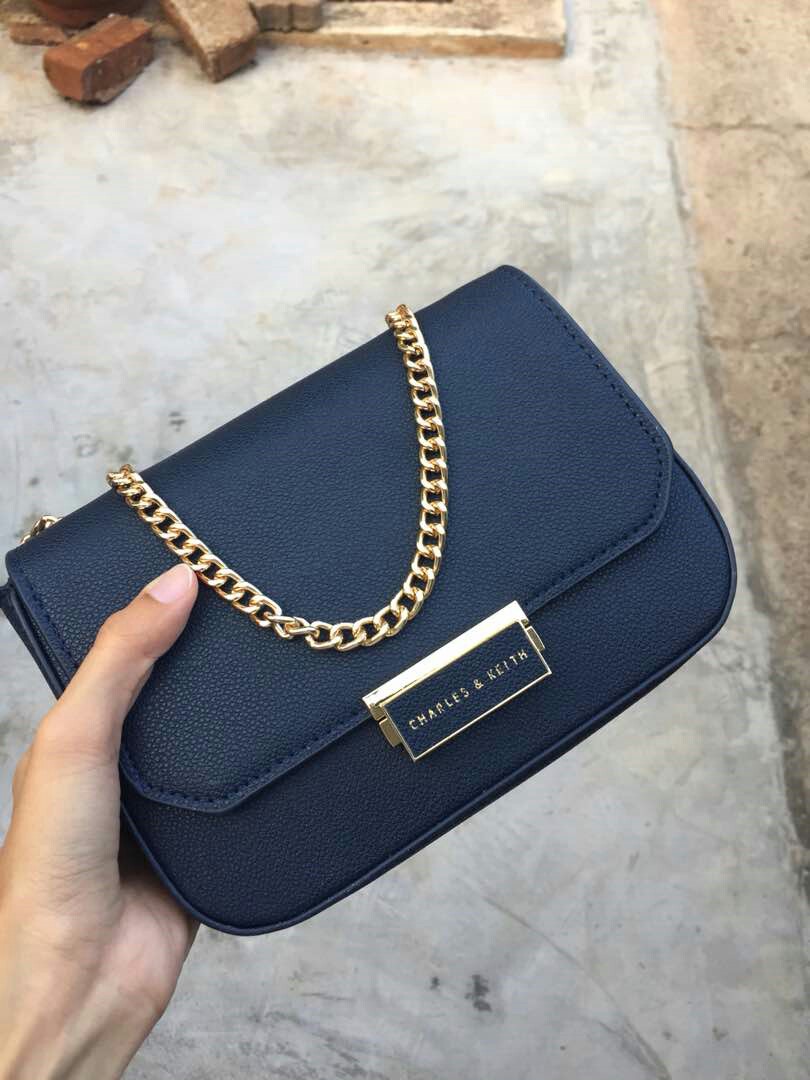 Charles Keith Push Lock Shoulder Bag Women s Fashion Bags