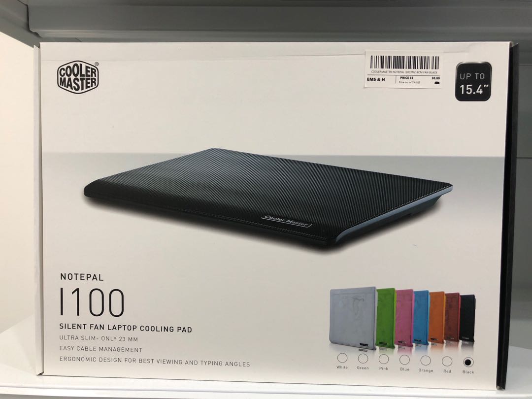 Cooler Master Notepal I100 Silent Can Laptop Cooking Pad Ultra Slim 15 4 Electronics Computer Parts Accessories On Carousell