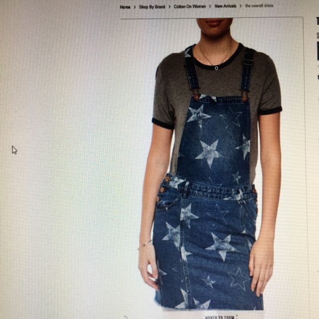 Cotton on overall dress top