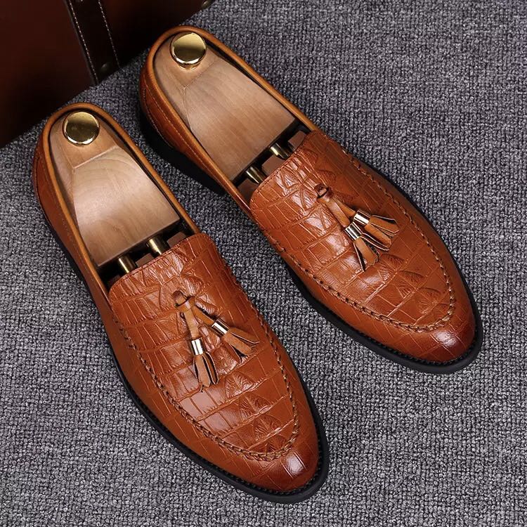 Crocodile Skin Tassel Loafer, Men's Fashion, Footwear, Formal Shoes on ...