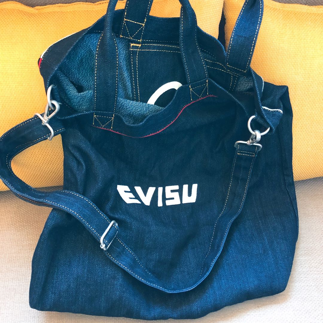 Evisu Tote Bag Men S Fashion Men S Bags Wallets On Carousell