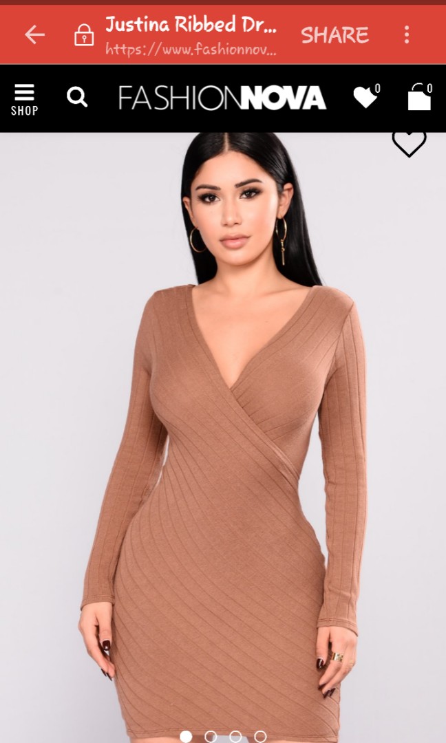 Fashion nova ribbed dress outlet