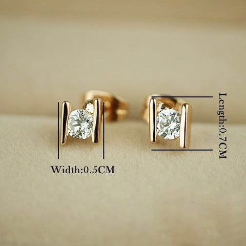 Genuine diamond stud earrings on sale sale