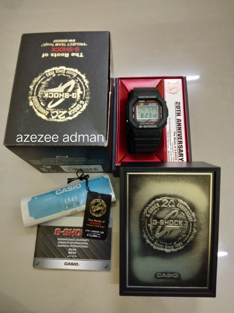 G Shock 20th Anniversary DW 5000SP 1jr