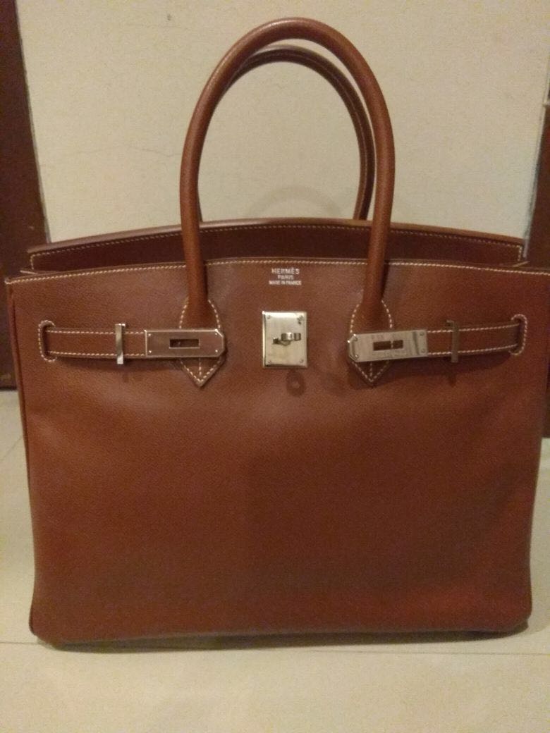 Hermes Birkin 35 epsom noisette, Luxury, Bags \u0026 Wallets on Carousell