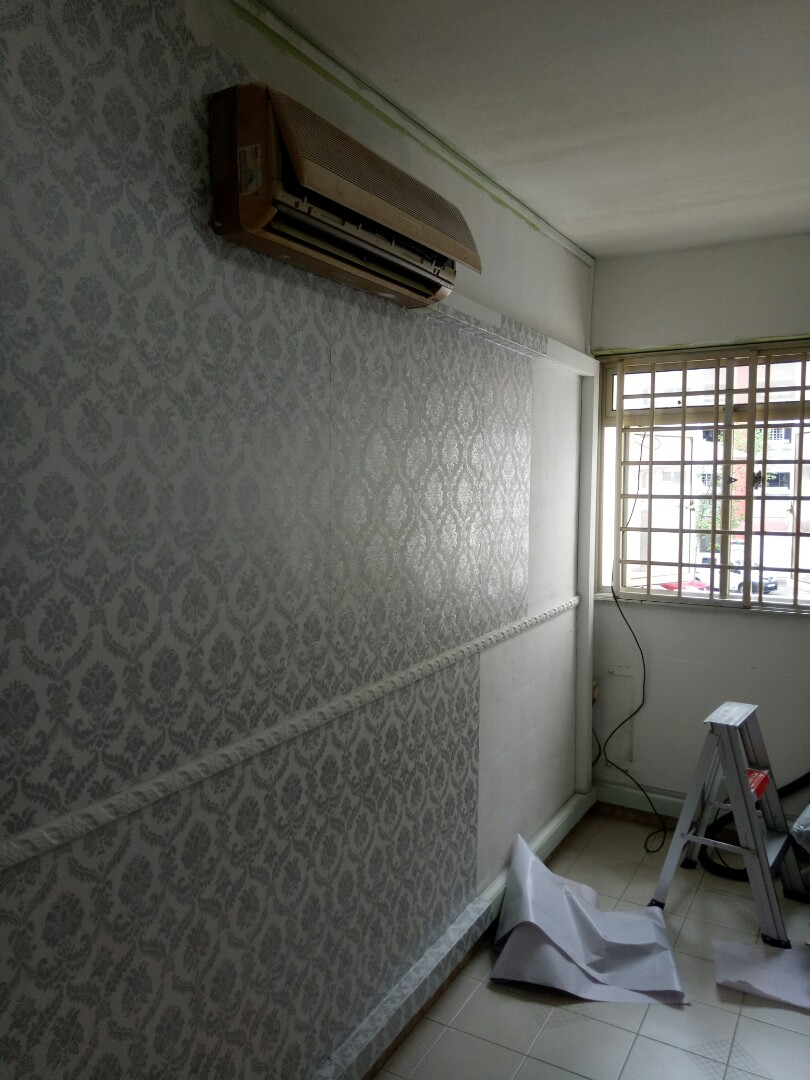 Installation Wallpaper Per Roll Charge Furniture Others On Carousell