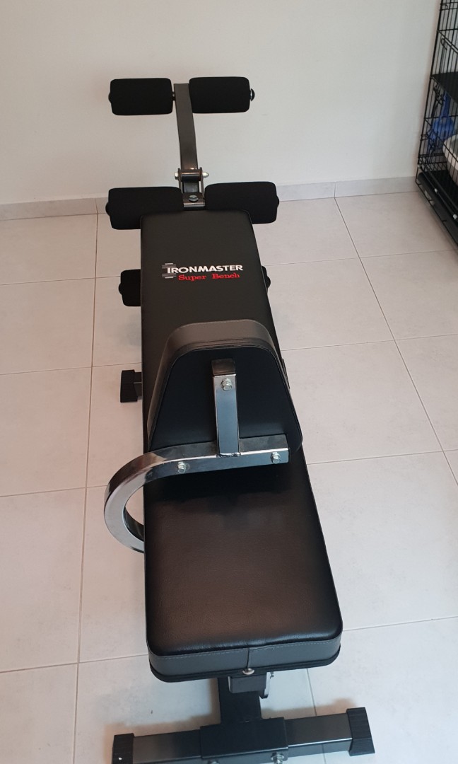 Ironmaster Super Bench With Leg Curl Sports Weights Gym