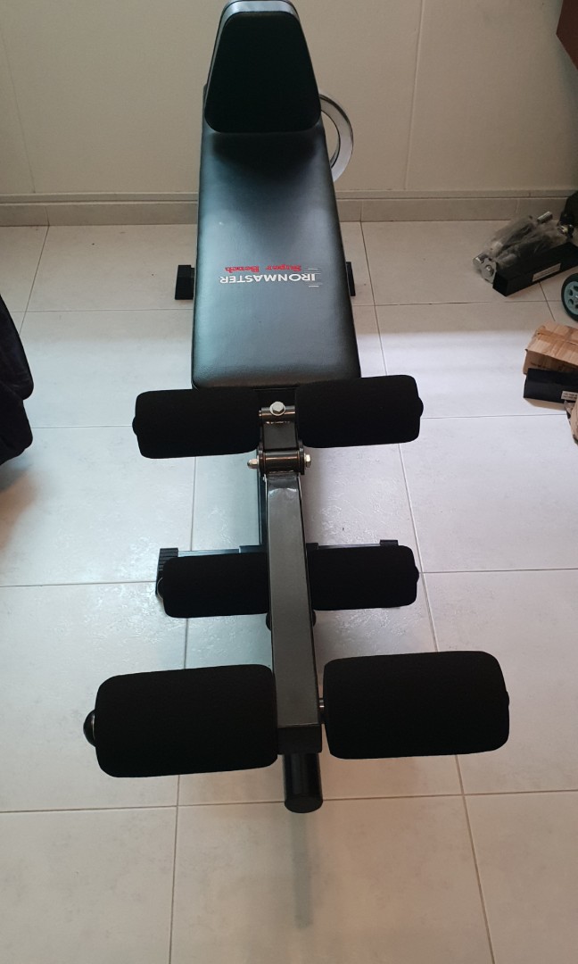 Ironmaster Super Bench With Leg Curl Sports Weights Gym