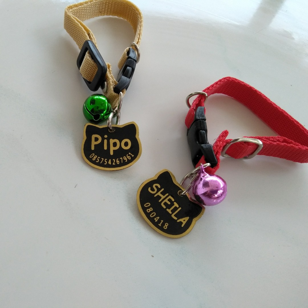 Kalung kucing + name tag kode 2