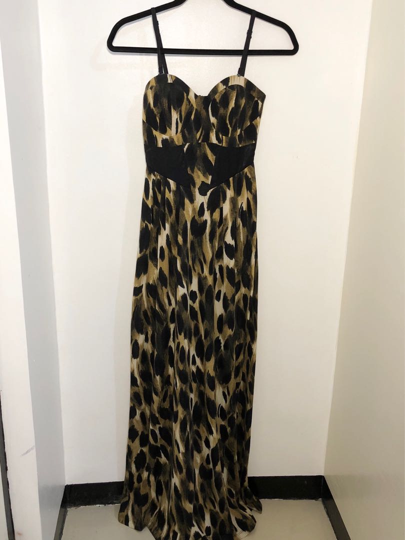 Leopard Maxi Dress, Women's Fashion, Dresses & Sets, Dresses on Carousell