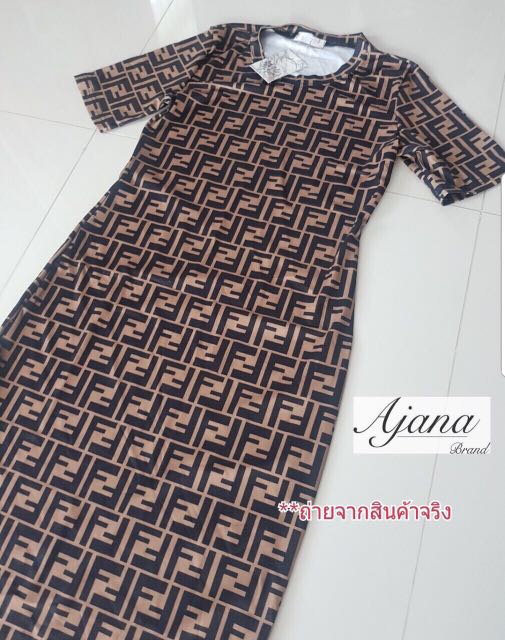 fendi print dress